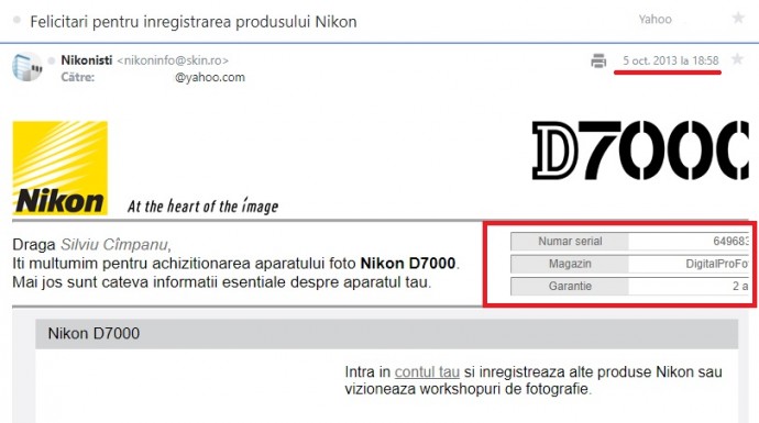  Vând kit Nikon D7000