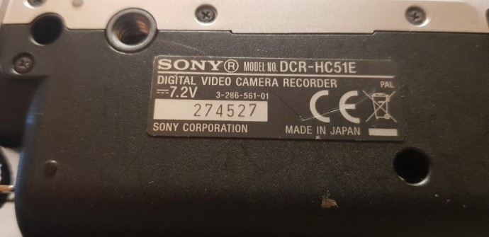  camera video -Sony DCR-HC51E 